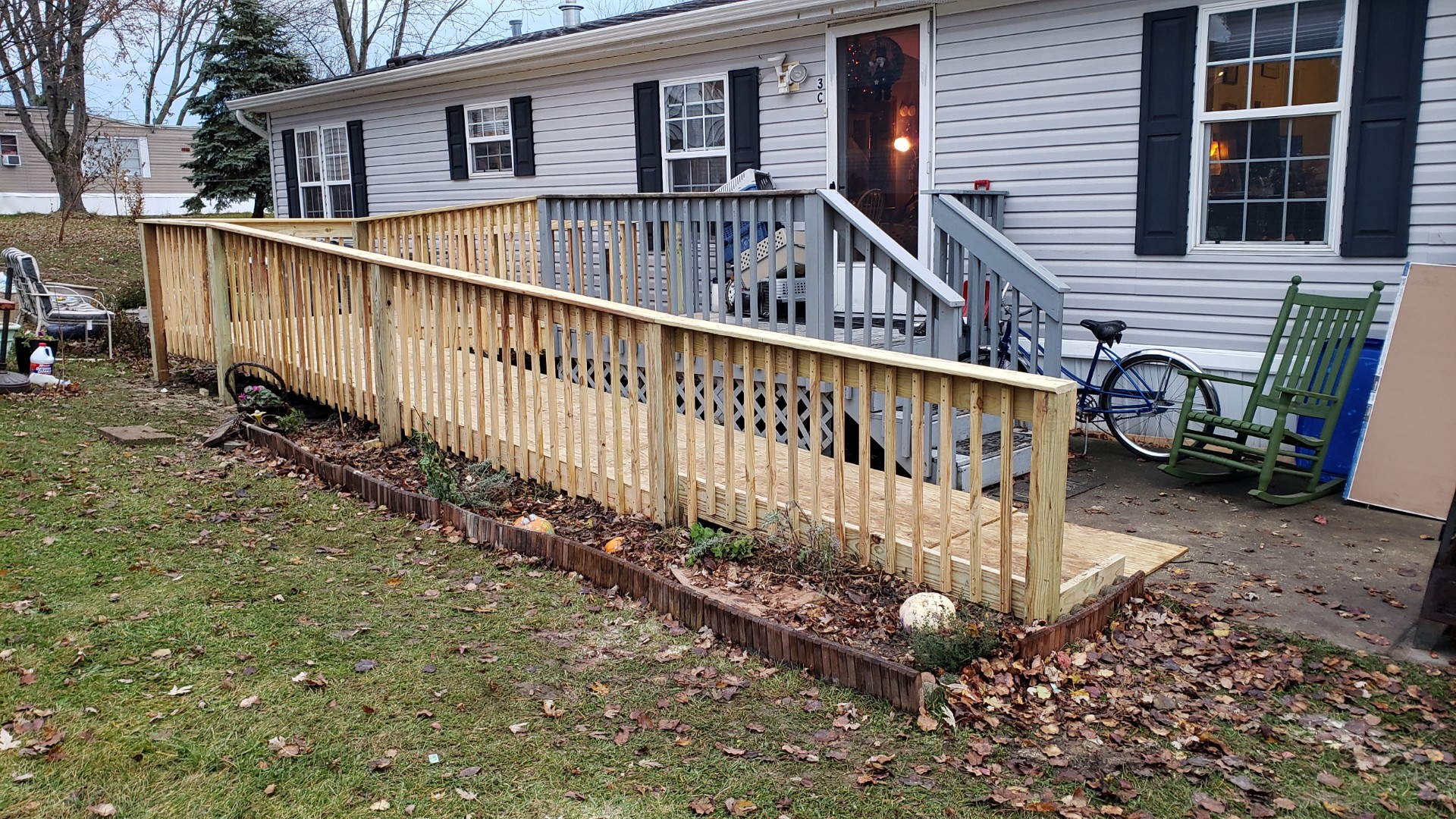 Custom Front Yard Railing – Porches & Entries project by Semper Gumby Construction